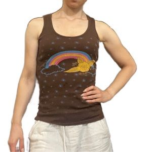 Brown Rainbow Tank Top